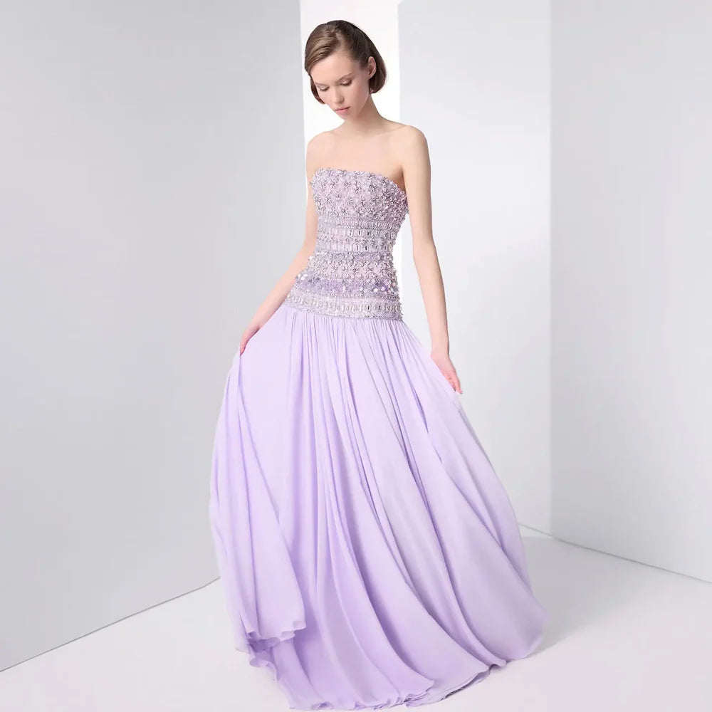 The Lilou — Strapless Beaded Bodice Mermaid Gown