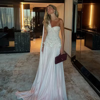 The Celeste — 3D Floral One-Shoulder Cape Gown