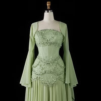 The Soleil — Pearl Tassel A-Line Gown