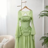 The Soleil — Pearl Tassel A-Line Gown