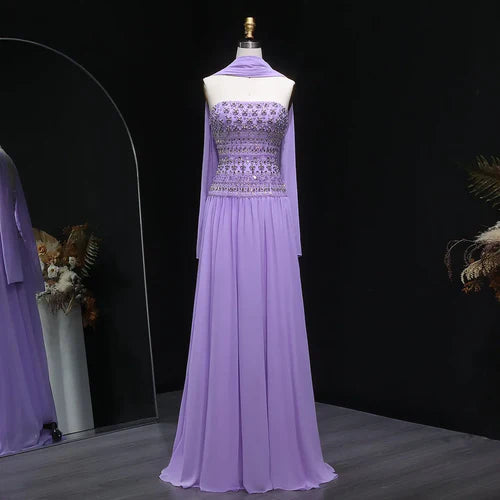 The Lilou — Strapless Beaded Bodice Mermaid Gown