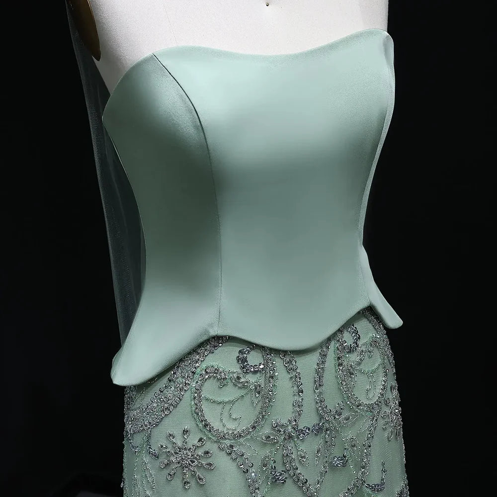 The Sage — Strapless Mermaid Gown