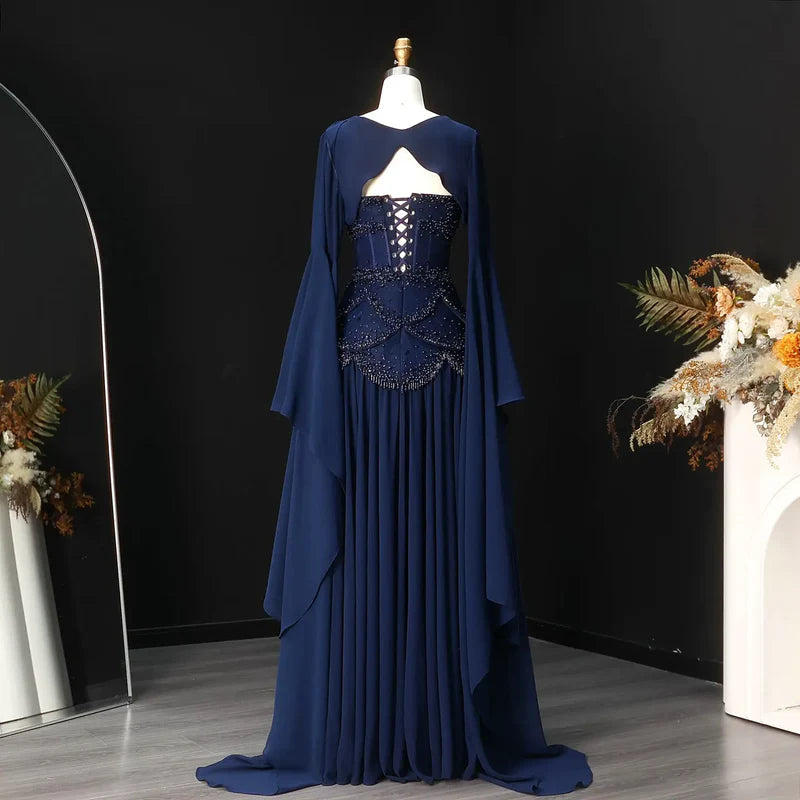 The Soleil — Pearl Tassel A-Line Gown