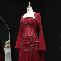 The Soleil — Pearl Tassel A-Line Gown
