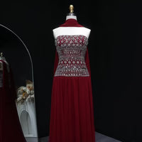 The Lilou — Strapless Beaded Bodice Mermaid Gown
