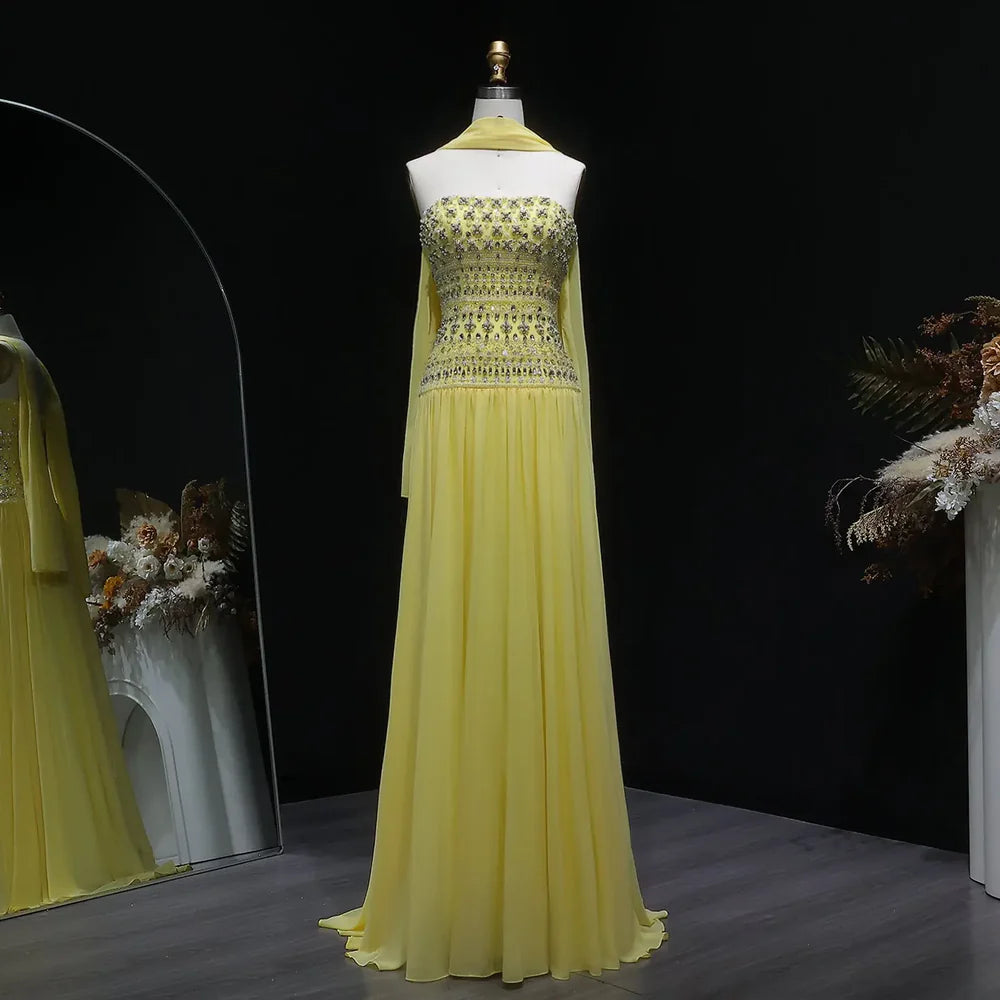 The Lilou — Strapless Beaded Bodice Mermaid Gown