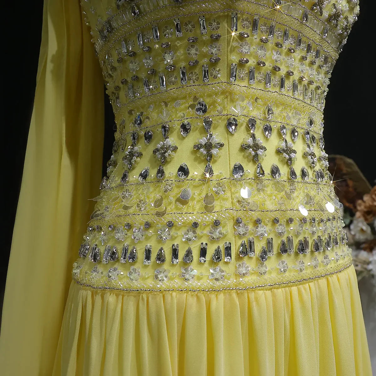 The Lilou — Strapless Beaded Bodice Mermaid Gown
