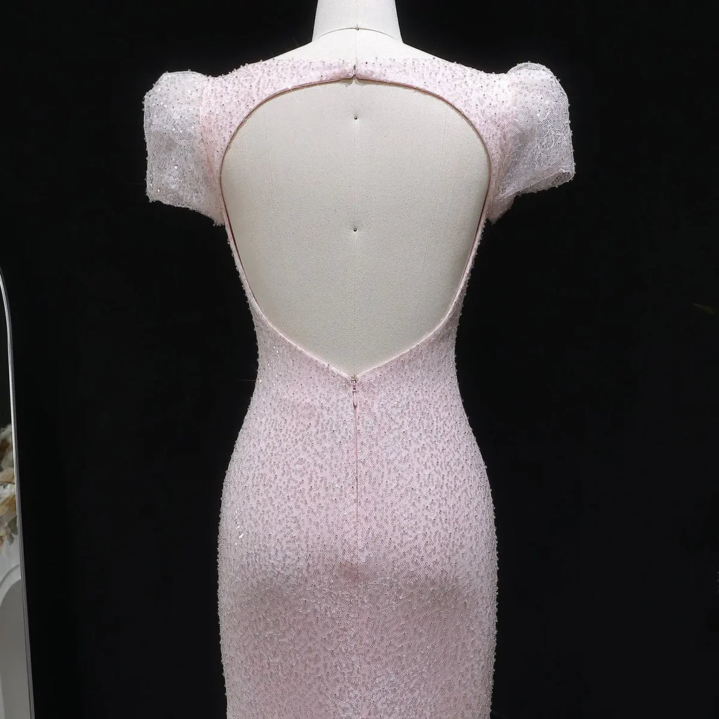 The Aurora — Pink Gradient Sequin Mermaid Gown
