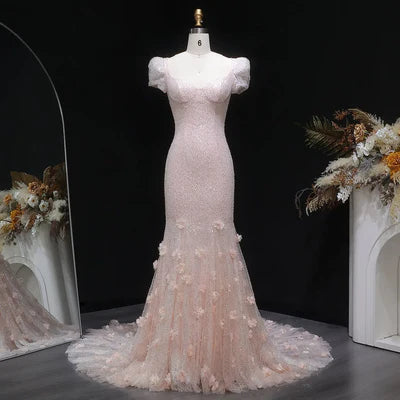 The Aurora — Pink Gradient Sequin Mermaid Gown