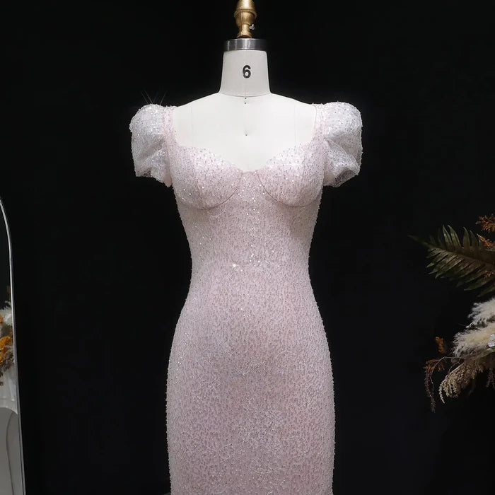 The Aurora — Pink Gradient Sequin Mermaid Gown