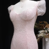 The Aurora — Pink Gradient Sequin Mermaid Gown